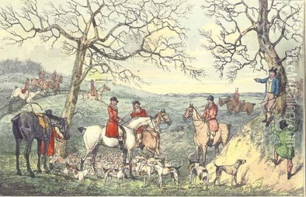 'fox Hunting' Oil Painting - Theodore Henry Fielding