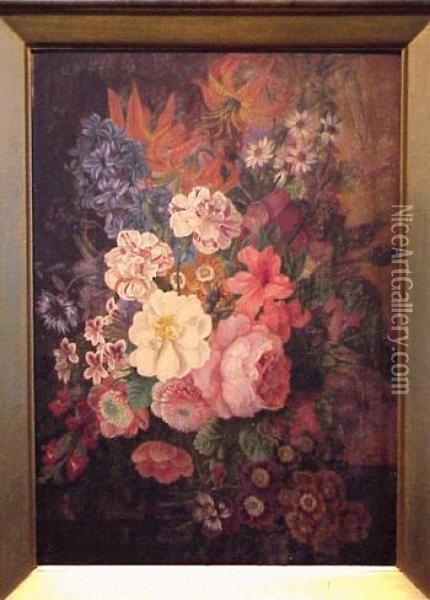 Floral Still Life Oil Painting - Adele Evrard