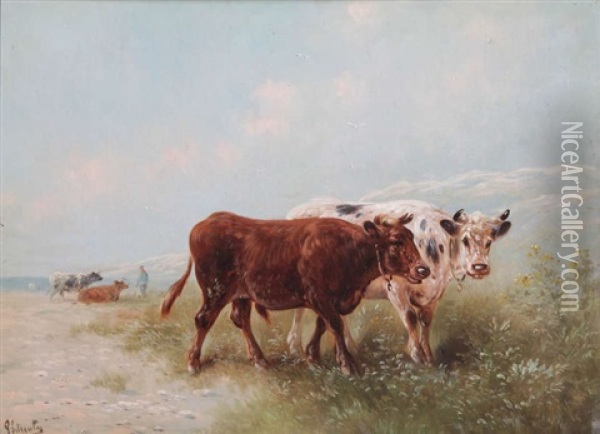 Vaches Aux Dunes Oil Painting - Paul Schouten