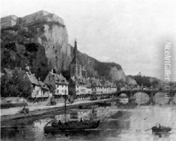 Village Au Bord Du Fleuve Oil Painting - Gustave Mascart