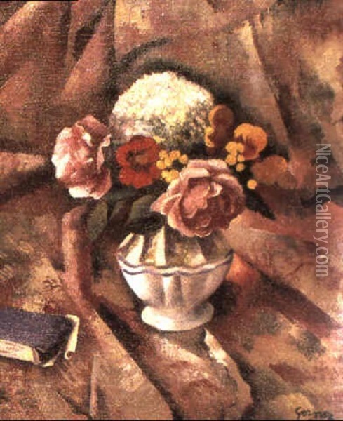 Fleurs Oil Painting - Paul Elie Gernez