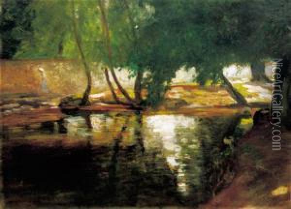 Stawek, Okolo 1914 Oil Painting - Stanislaw Radziejowski