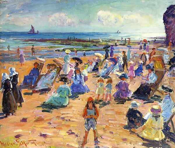 Beach Scene Oil Painting - William Samuel Horton