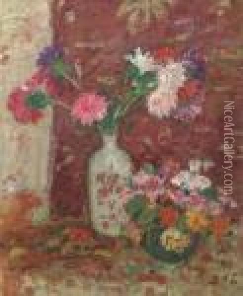 Vases De Fleurs Oil Painting - Georges dEspagnat