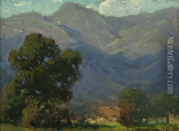 Foothill Landscape Oil Painting - Val. J. Costello