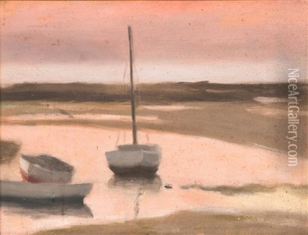 Low Tide Oil Painting - Clarice Marjoribanks Beckett