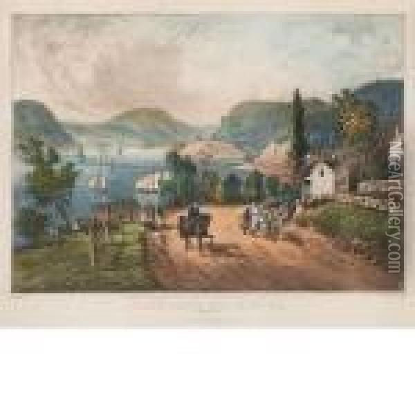 The Old Homestead Oil Painting - Currier & Ives Publishers