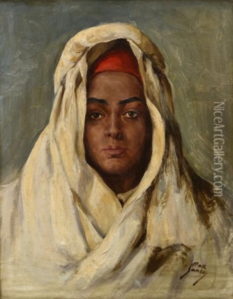 Portrait De Femme Berbere Oil Painting - Max Sandor Dushnitz