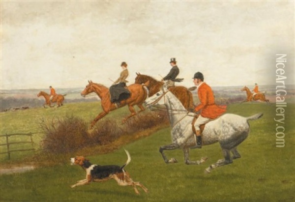 Scene De Chasse A Courre Oil Painting - Edward Algernon Stuart Douglas