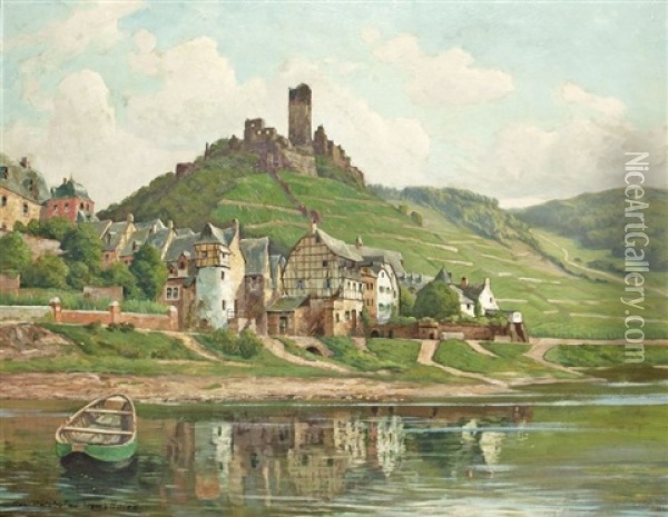 Burg Beilstein Oil Painting - Paul Puetzhofen-Hambuechen