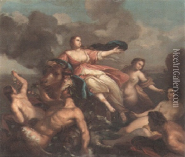 The Rape Of Europa Oil Painting - Jean Baptiste Marie Pierre