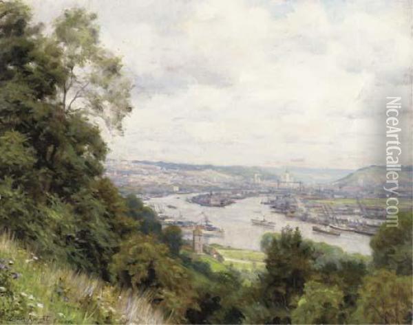 View Of Rouen Oil Painting - Louis Aston Knight