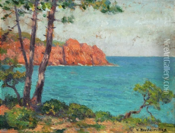 Vue De La Mediterrannee Oil Painting - Victor Brugairolles