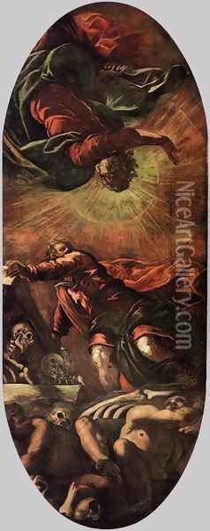 The Vision of Ezekiel 2 Oil Painting - Jacopo Tintoretto (Robusti)