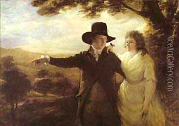 Portrait Of Sir John And Lady Clerk Of Penicuik 1792 Oil Painting - Sir Henry Raeburn