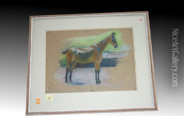 Portrait Of Chestnut Horse Oil Painting - Edith Oenone Somerville