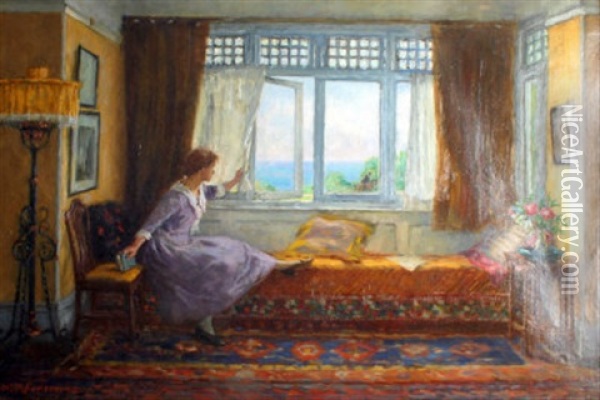 The Window Seat Oil Painting - William Banks Fortescue