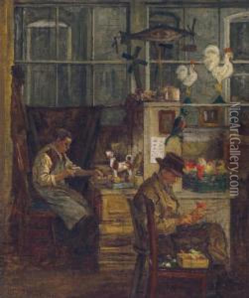 The Toymaker Oil Painting - Aloysius C. O'Kelly