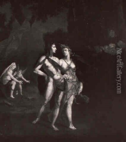 Sine Cerere Et Baccho Friget Venus Oil Painting - Hendrik Goltzius