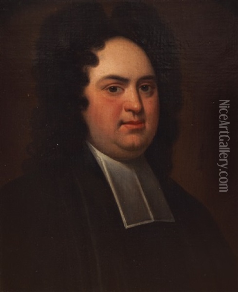 Portrait Of A Cleric, Believed To Be Jonathan Swift (irish, 1667-1745) Oil Painting - Francis Bindon