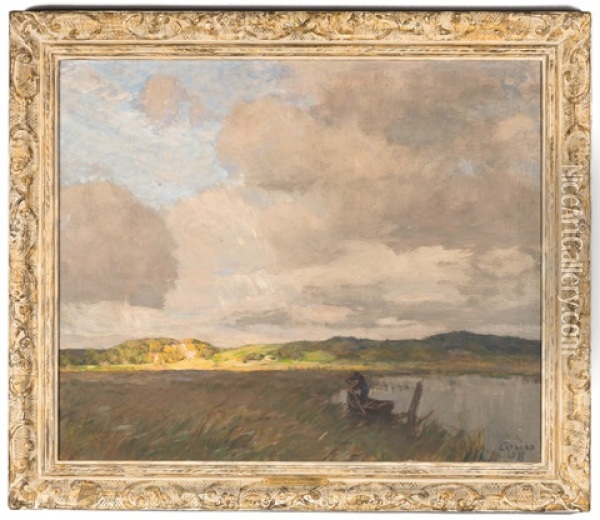 Salt Marsh Oil Painting - William Langson Lathrop