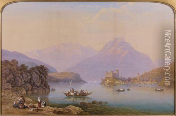 Vue Presumee Du Lac De Lucerne Oil Painting - Charles Vacher