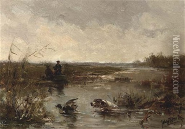 The Duck Hunt Oil Painting - John Frederik Hulk the Younger