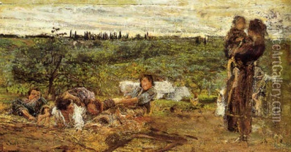 Giochi Di Bambini Oil Painting - Giovanni Boldini