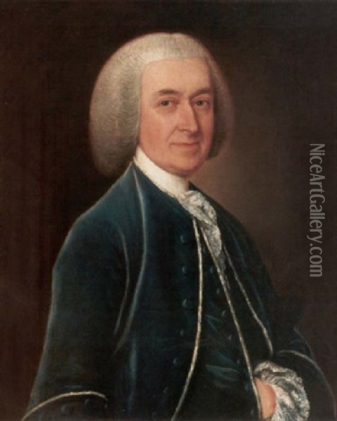Portrait Of Christopher Griffith, Of Winterborne, Gloucestershire Oil Painting - Thomas Gainsborough