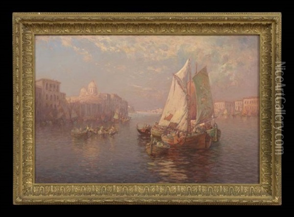 Venetian Scene Oil Painting - Carl Mueller