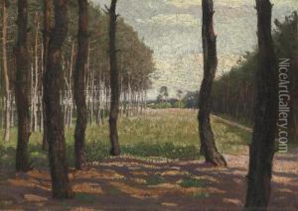 Grunwald Landscape Near Berlin Oil Painting - Arthur Segal