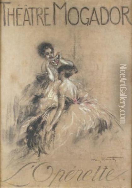 Depart Pour Le Bal Masque Oil Painting - Louis Icart