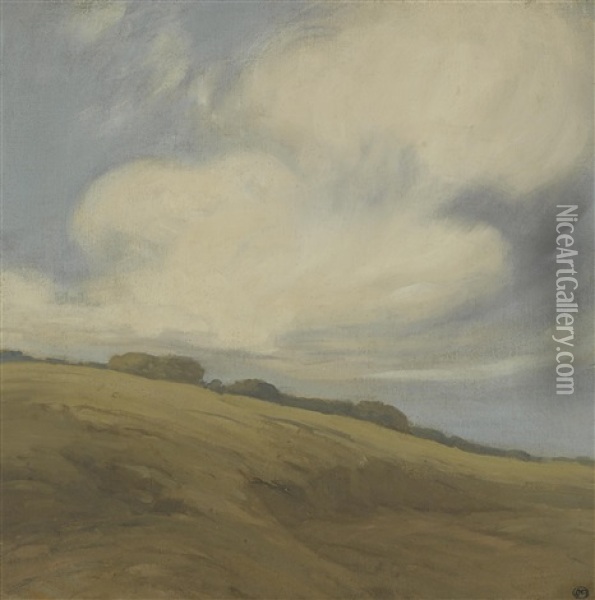 Clouds Over A California Hillside Oil Painting - Xavier Martinez