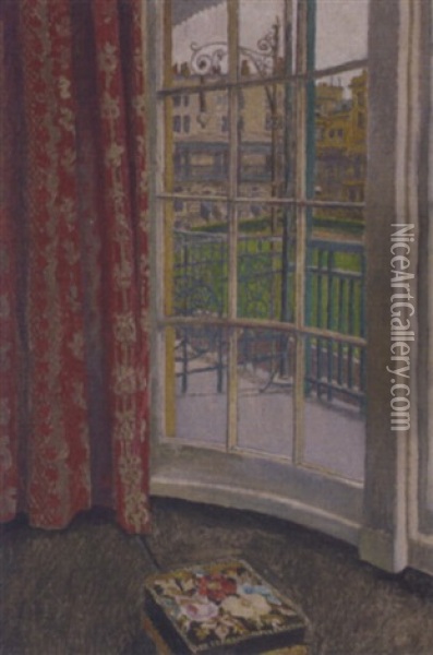 View From A Window, Brunswick Square, Brighton Oil Painting - Walter Taylor