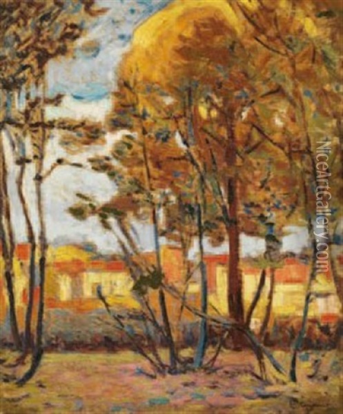 La Nivelle En Automne A Saint Jean De Luz Oil Painting - Alexandre Altmann