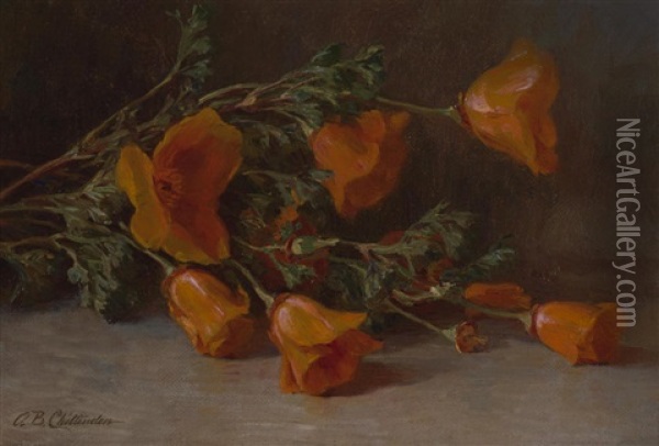 California Poppies Oil Painting - Alice Brown Chittenden