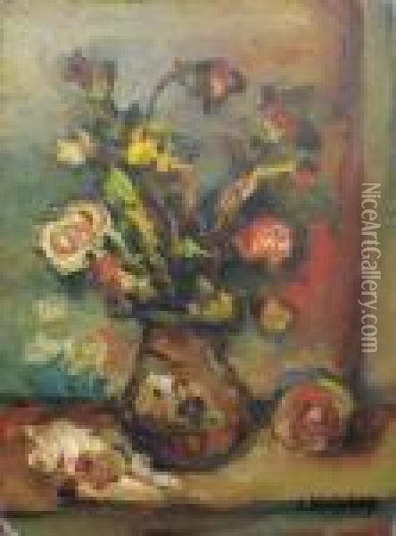 Fleurs Et Pommes Oil Painting - Leon Weissberg