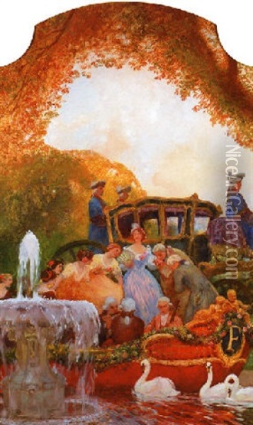 The Arrival Of The Princess Oil Painting - Gaston La Touche