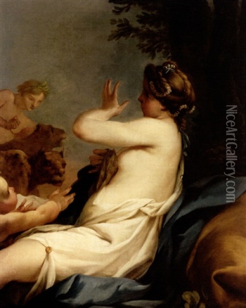 Ariane Decouverte Par Bacchus Oil Painting - Jean Baptiste Marie Pierre