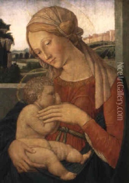 Madonna Col Bambino Oil Painting -  Francesco di Giorgio Martini