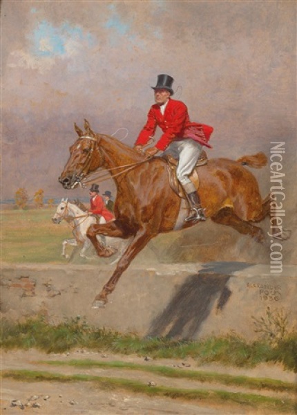 The Hunt Oil Painting - Alexander Pock
