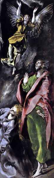 The Crucifixion (detail) 1596-1600 Oil Painting - El Greco (Domenikos Theotokopoulos)