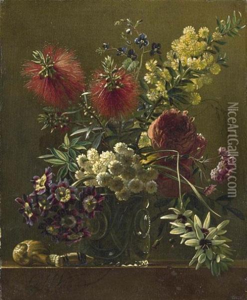 Blumenstilleben. Um 1820. Oil Painting - Georgius Jacobus J. Van Os