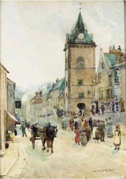 Coming From Church Oil Painting - Archibald Kay