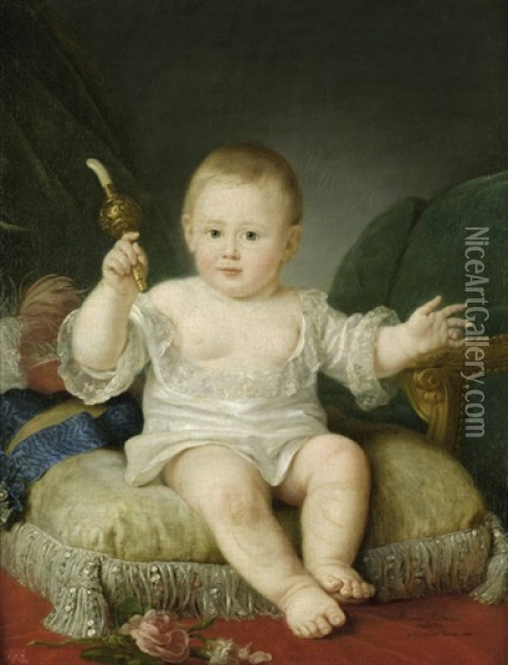 Grosherzog Alexander Pavlovitch I., Spaterer Zar Alexander I., Als Kleinkind Oil Painting - Jean-Louis Voilles