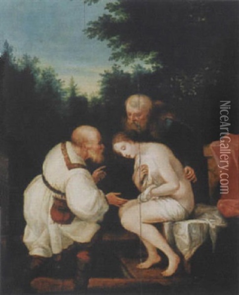 Susanna Und Die Alten Oil Painting - Jan Van Balen