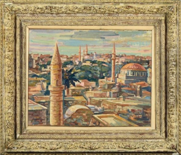 Istanbul Oil Painting - Konstantinos Maleas