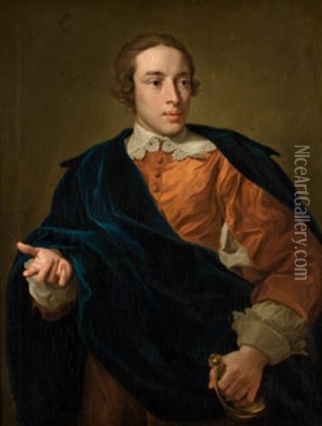 Retrato De John Bresdenell Oil Painting - Anton Raphael Mengs