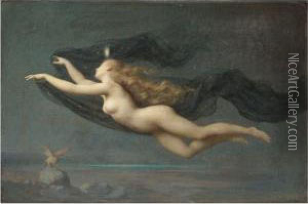 La Nuit Oil Painting - Auguste Raynaud