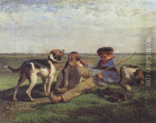 De Jonge Herder Oil Painting - Henri De Pratere